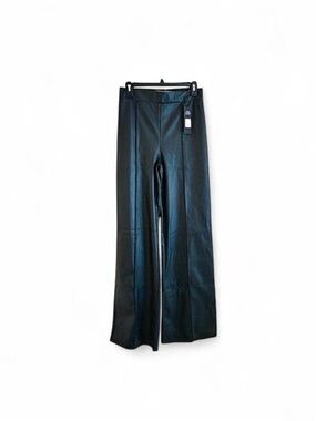 Tall Wide Leg Black Faux Leather Pants NEW WITH TAGS